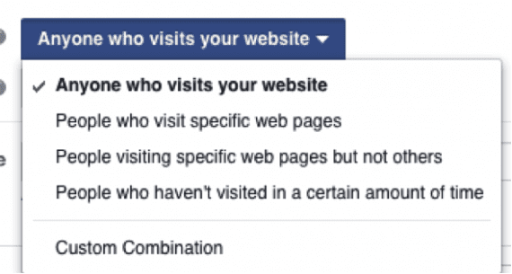 Select “Anyone who visits your website” to emanate combinations of how we wish to supplement people to your list.