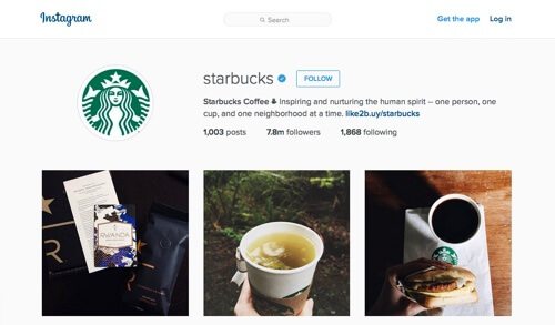 Starbucks Coffee on Instagram.