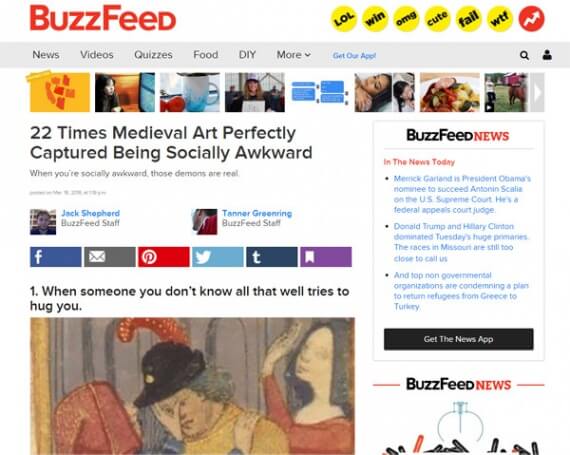 Listicles are articles that consist of lists. BuzzFeed has used listicles to propel its popularity.