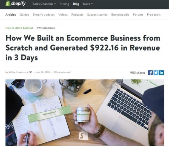 This Shopify tale of marketing success is a good read and an inspiration, but be careful that you don't set your marketing goals so high that you cannot help but fail.