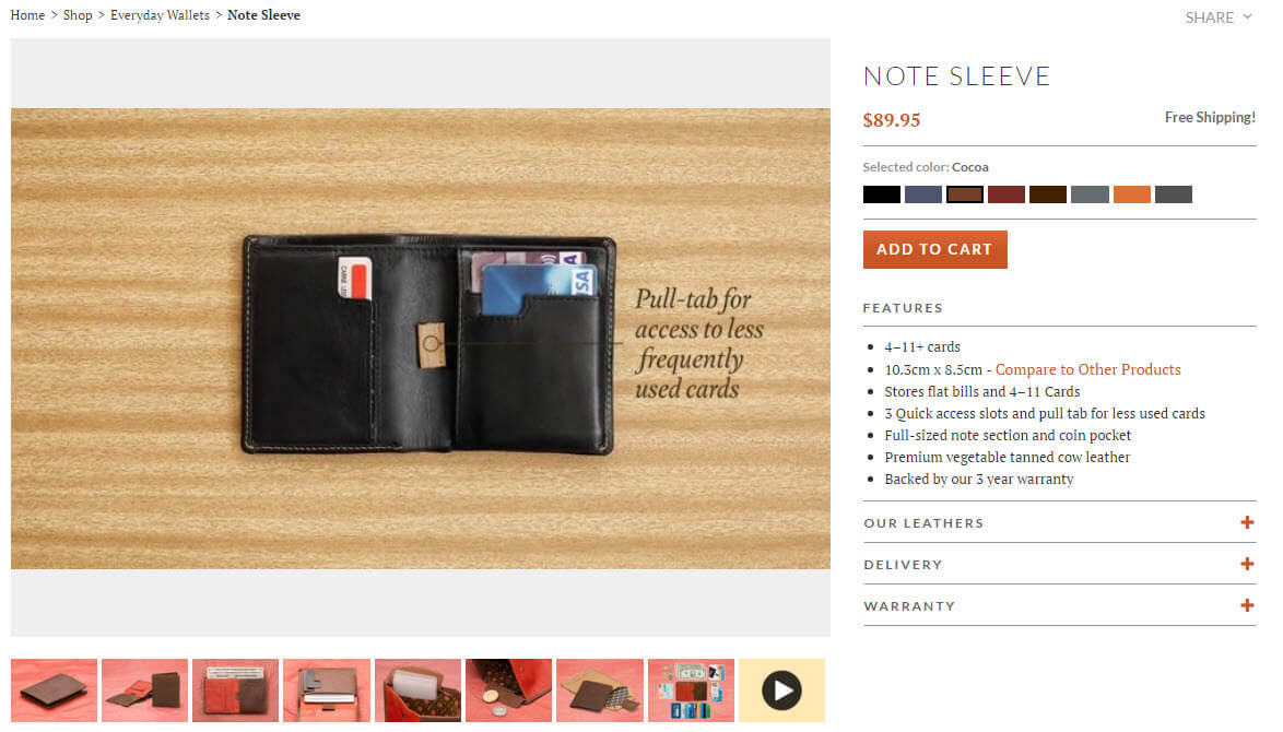 Bellroy product page