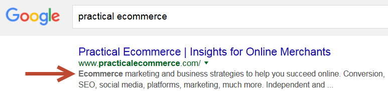 Meta description used in search result