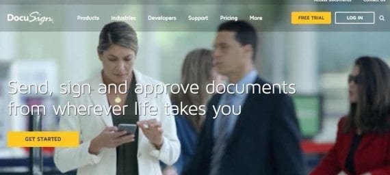 DocuSign is leading facilitator of e-signatures. In the United States, there is almost no effective difference in physically signing a contract versus electronically signing it. The law is more nuanced in Europe, however. 