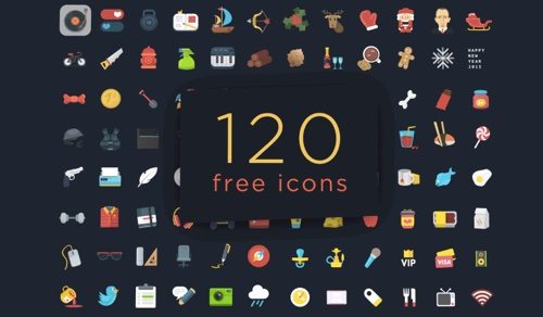 120+ Colorful Ficons Icons.