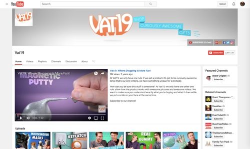 Vat19 Channel on YouTube.