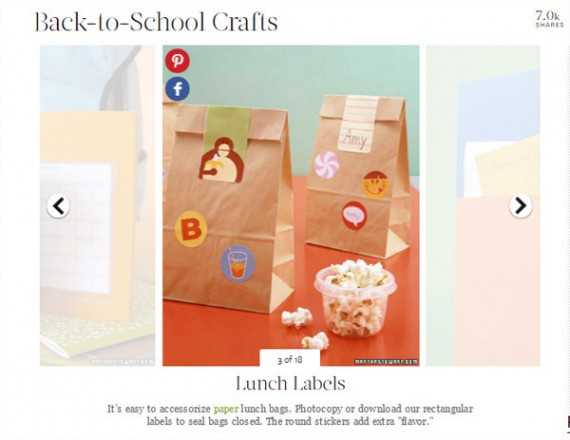 The Martha Stewart sites includes a round-up of back-to-school crafts.