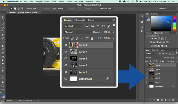 Each picture in the animation should be a layer in the Photoshop document.