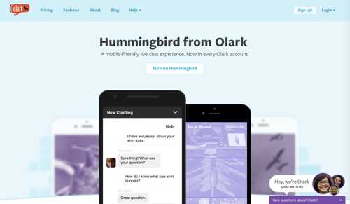Hummingbird from Olark.