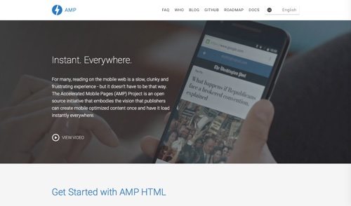 The Accelerated Mobile Pages (AMP) Project.