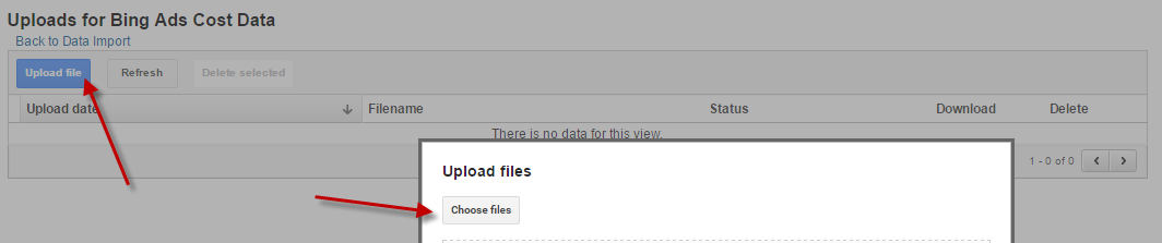 Click on “Upload File”, then “Choose Files.”