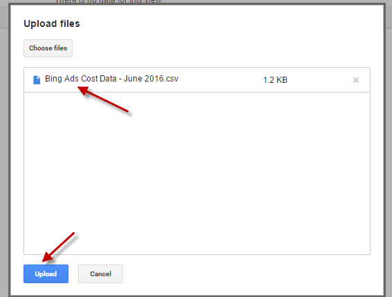 Select your .csv file and upload it.