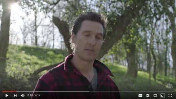 Actor Matthew McConaughey used video to tell a brand story for Wild Turkey Bourbon.