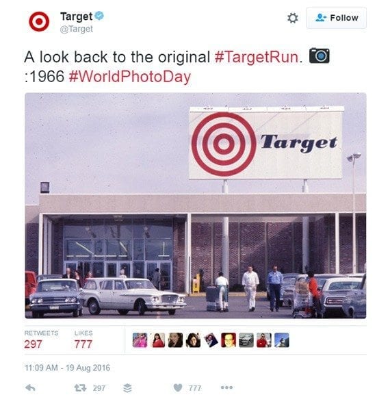 When a company tweets can impact the sort of engagement a tweet gets. This Target tweet was apparently timed well.