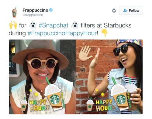 Frappuccino on Twitter.