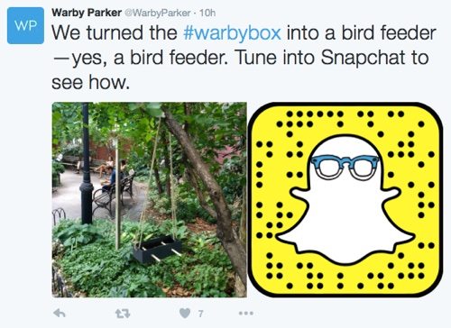 Warby Parker on Twitter.
