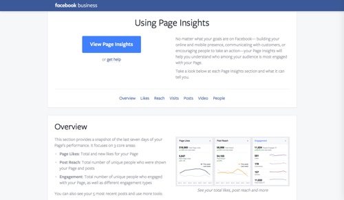 Facebook Page Insights.