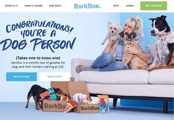 BarkBox sells some of the same products that other stores like Amazon or Walmart do, but it sells those products in a different manner.