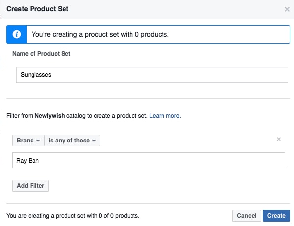 Creating specific product sets can help with reporting.