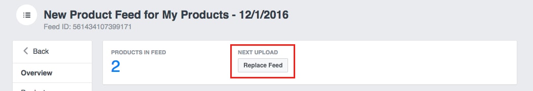Update your manual feed every few days to account for price changes and out of stock items.