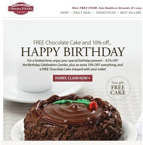 For Omaha Steaks to send this "happy birthday" email, it first had to append a subscriber's birth month to her data file.