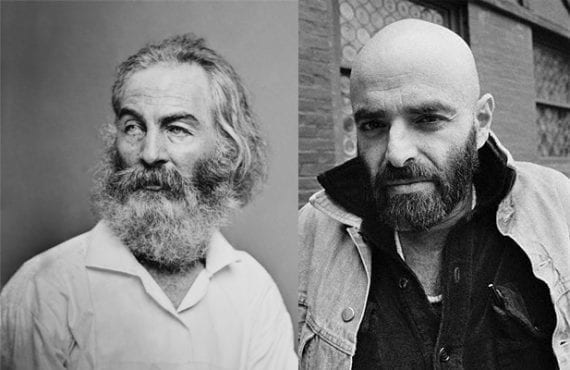 A men's grooming supply retailer could profile famous poets with beards, like Walt Whitman, shown on the left, and Shel Silverstein.