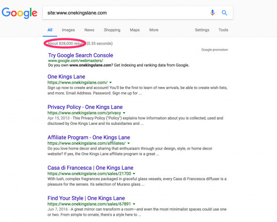 Type in Google "site:yoursitename.com", and check how many pages are listed as a simple litmus test.