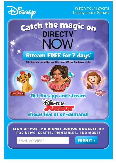 This creative from Disney, promoting its mobile app, would best be sent in the evenings and weekends, when smartphone use is high.
