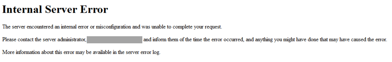 A default 503 error page.