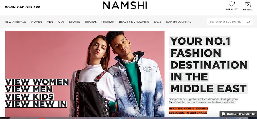 Namshi.com is an ecommerce clothing company based in the United Arab Emirates. Ecommerce penetration in the Middle East is low, providing an opportunity for merchants.
