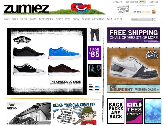 Zumiez Home Page