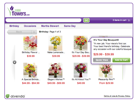 Screenshot of 1-800-FLOWERS.COM Facebook main page.