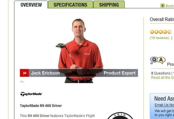 Golfsmith, screen capture linking to video page.