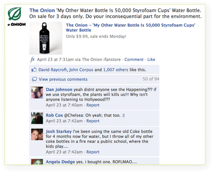 Example 1 of Milyoni's Social Engagement wall post.