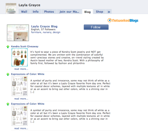 Layla Grayce's Blog tab is powered by NetworkedBlogs.
