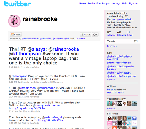 Rainebrooke's Twitter page.