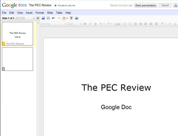 Google Docs even provides a basic presentation solution.
