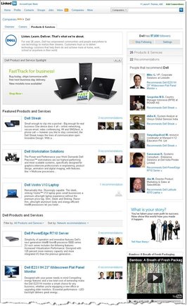 Dell's Company Page, for LinkedIn users.