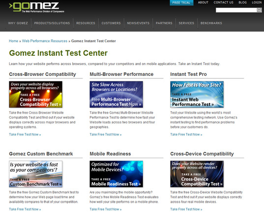 Gomez.com Test Center.