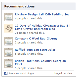 Recommendations are another way to integrate Facebook into your site.