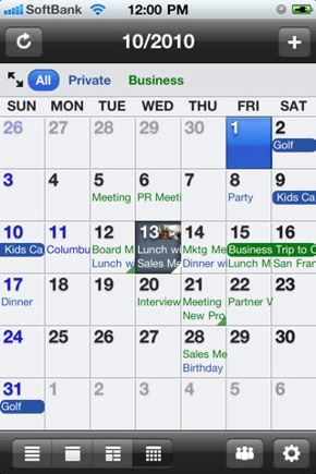 SnapCal Twitter calendar app for iPhone, Android.