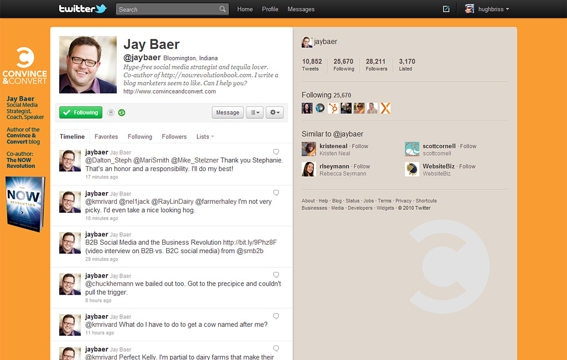 Example 2: Twitter background for consultant Jay Baer.