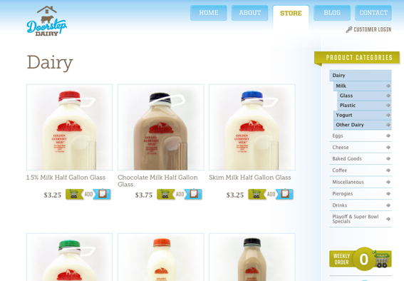 Milk and other dairy products can be delivered on schedule with a subscription from Doorstep Dairy.