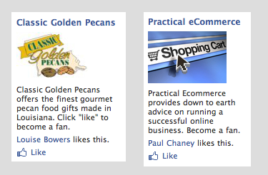 Examples of Facebook ads.