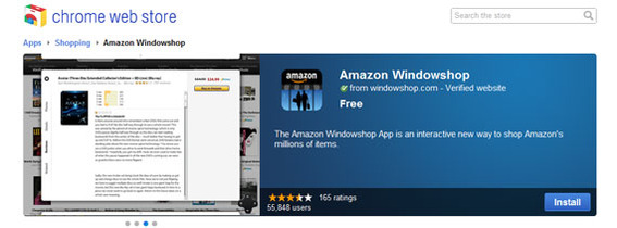 Amazon's Chrome App, called Windowshop, is said to be an alternative way to shop online.