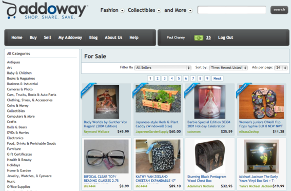 Addoway is an online marketplace for buying and selling.