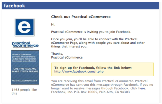 Facebook will email contacts that are not already members.