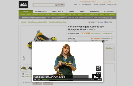 REI provides complete product information, reviews, and videos for many of its products.