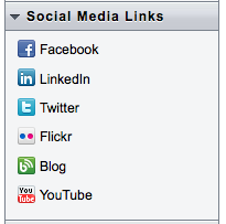 Constant Contact makes it easy to add social media links to emails.