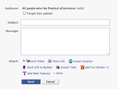 Send emails using the Facebook Page message component.