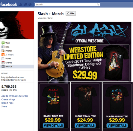 Slash Facebook store.